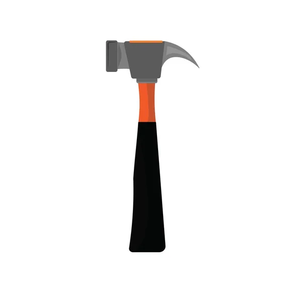 Cartoon Orange Construction Hammer Vector — Stock Vector