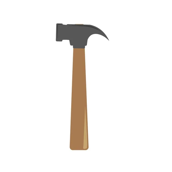 Vector Cartoon Traditional Construction Wood Hammer — Stock Vector