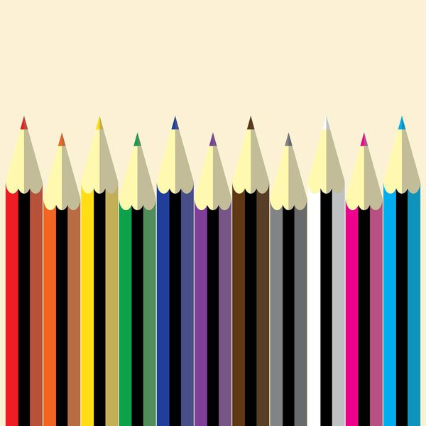 color pencil black pattern vector illustration