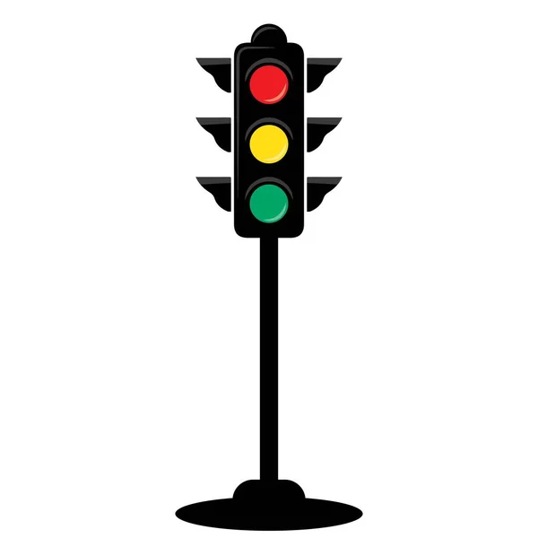 kırmızı sarı trafik ışığı zebra vektör çizimi