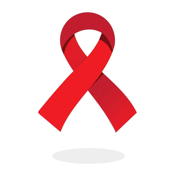 International Aids Day Red Ribbon Aids Logo Vector Illustration — Stock Vector