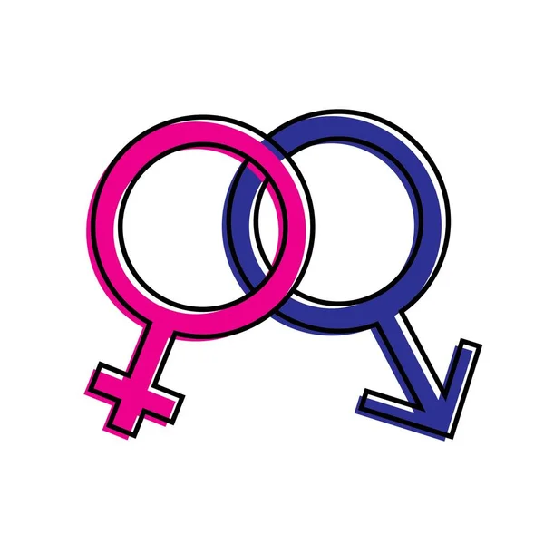 Logo Vector Gender Male Female Sex Blue Pink — Stock Vector