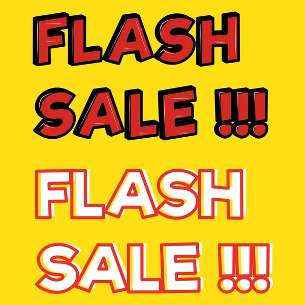 Teks font penjualan flash vektör belanja simpel