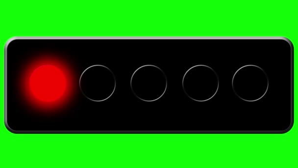Начать Легкую Гонку Гоночный Автомобиль Гонка Анимация Зеленый Экран Начать — стоковое видео