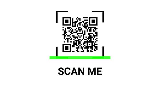 Scan Code Barcode Zahlung Kaufen Elektronische Zahlung Scan Animation — Stockvideo