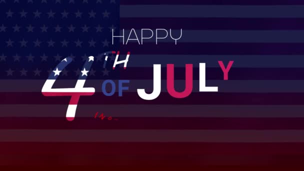 Dzień Niepodległości Stanów Zjednoczonych Ameryki Dzień Niezależności Tło Animacja Lipca — Wideo stockowe