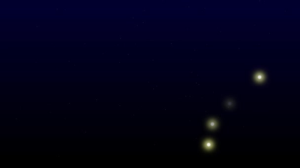 Étoile Animée Gemini Étoile Zodiaque Gemini Dans Ciel Nocturne Noir — Video