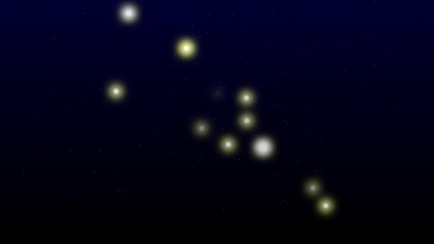 Touro Estrela Zodíaco Estrela Taurus Animação Céu Negro Noite — Vídeo de Stock