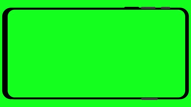 Telefone Celular Mockup Zoom Transição Zoom Para Fora Tela Verde — Vídeo de Stock