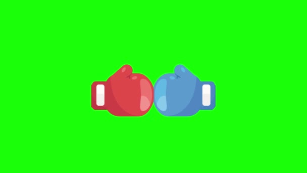 Анімований Логотип Боксу Проти Зеленого Екрану — стокове відео