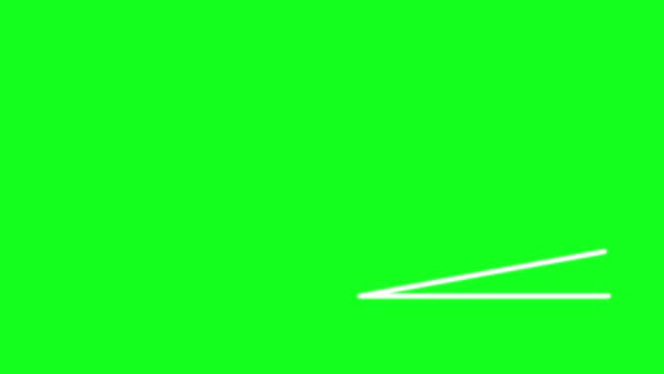 90度の角度右三角形の学校数学のレッスン緑の画面のアニメーション — ストック動画