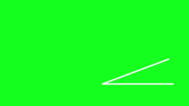 180 Stupňů Úhlu Trojúhelník Matematika Škola Zelená Obrazovka Animace — Stock video