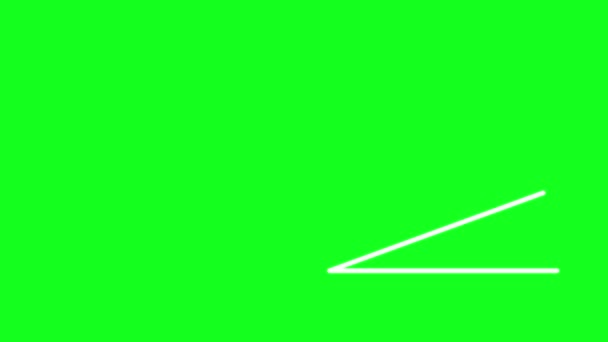 120 Degree Angle Triangle Math School Greenscreen Animation — Stock Video