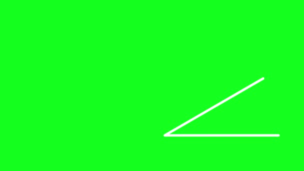 180 Gradi Angolo Triangolo Scuola Matematica Animazione Schermo Verde — Video Stock