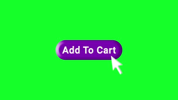 Ordenador Cursor Haga Clic Botón Animación Guardar Descarga Iniciar Seguir — Vídeos de Stock