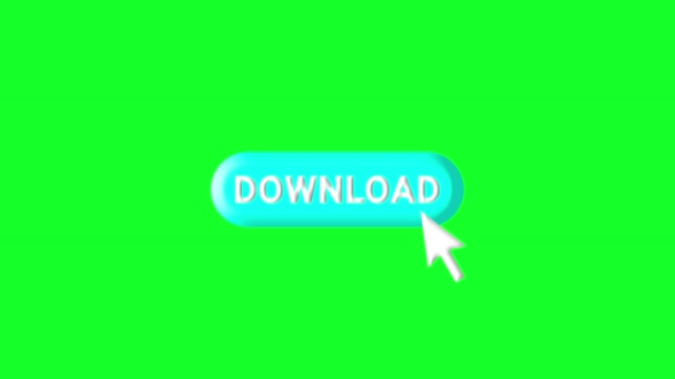 Computer Cursor Click Animation Button Download Start Follow Shop Buy — Stock Video