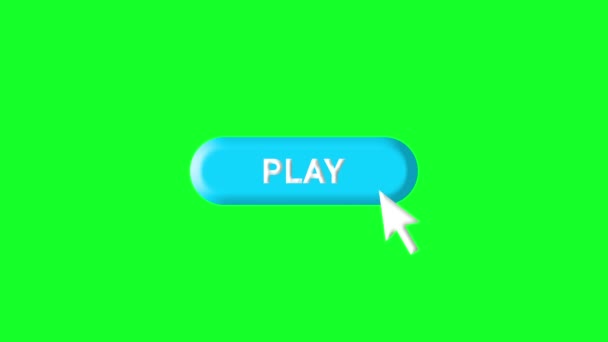 Počítačový Kurzor Klikněte Tlačítko Animace Uložit Stáhnout Start Sledovat Shop — Stock video