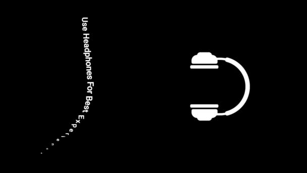 Використовувати Навушники Збільшити Гучність Вступної Анімації — стокове відео
