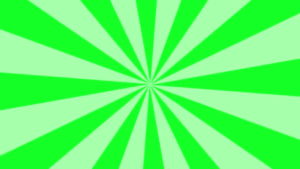 Geanimeerde Sunburst Looping Greenscreen Alpha Achtergrond — Stockvideo