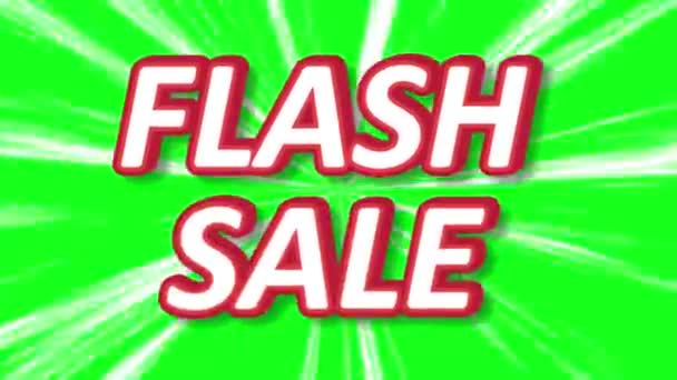 Flash Prodej Sleva Animace Prodej Sleva Greensacreen Nákupní Akce — Stock video