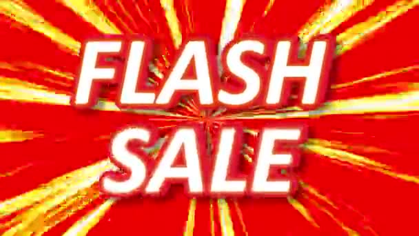 Flash Vânzarea Discount Animație Vânzarea Discount Evenimentul Cumpărături Verde — Videoclip de stoc