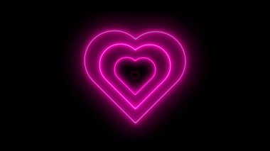 Aşk dalgaları ve kalp sıçraması animasyonlar neon dalgalar animasyon dalgaları