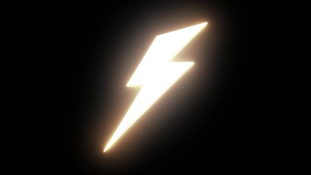 Flash Ikon Flash Eladás Animáció Villám Flash Neon Ikon Flash — Stock videók