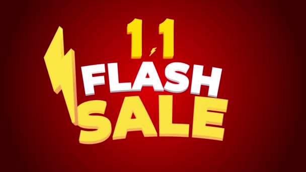 Venta Flash Animación Evento Compras Online Descuento Tienda Publicidad Banner — Vídeos de Stock