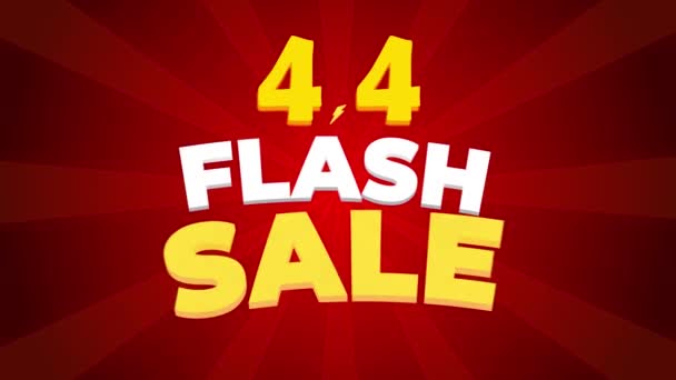 Venta Flash Animación Evento Compras Online Descuento Tienda Publicidad Banner — Vídeo de stock