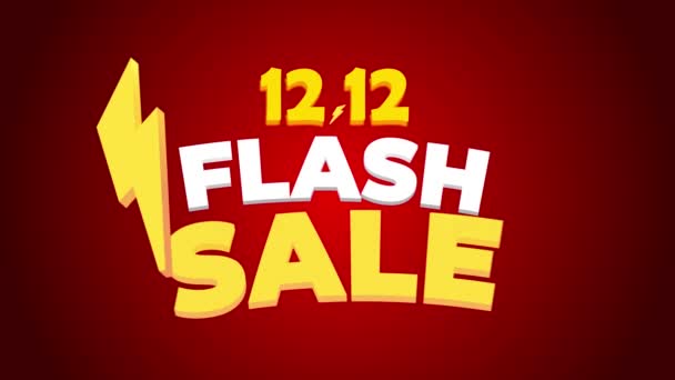 Venta Flash Animación Evento Compras Online Descuento Tienda Publicidad Banner — Vídeo de stock