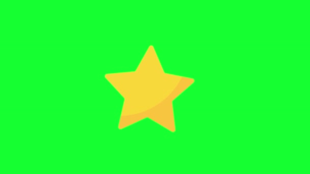 Αστέρι Άποψη Πράσινο Οθόνη Κινουμένων Σχεδίων Αστέρι Κινουμένων Σχεδίων — Αρχείο Βίντεο