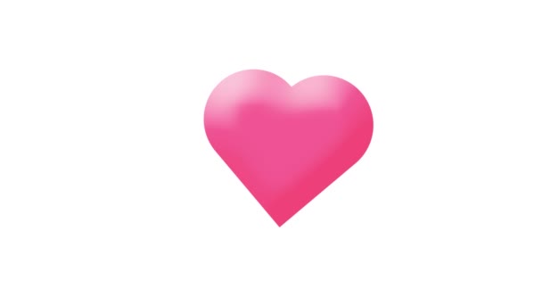 Καρδιά Αγάπη Δείχνει Κτύπο Της Καρδιάς Πράσινο Οθόνη Κινουμένων Σχεδίων — Αρχείο Βίντεο