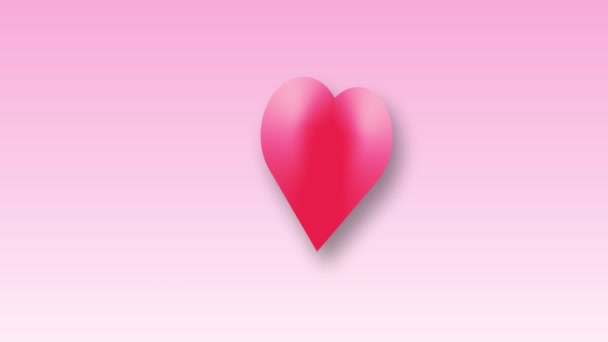 愛バタフライ愛の形で飛ぶ愛バタフライアニメーショングリーンディスプレイ — ストック動画
