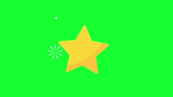 Étoile Vue Écran Vert Animation Espace Étoile Dessin Animé — Video