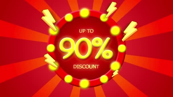 Discount Percent Discount Sale Animated Banner Background Discount — Stock Video