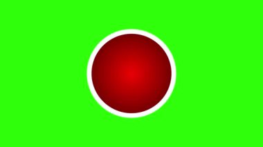 Temel çember arkaplan kanal logosu üzerine kaka yapar yeşil ekran 4k kırmızı mavi siyah 3d