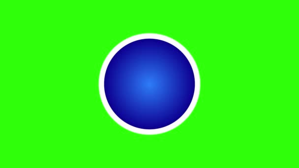 Základní Kruh Pozadí Hovínko Nahoru Kanál Logo Animace Zelená Obrazovka — Stock video