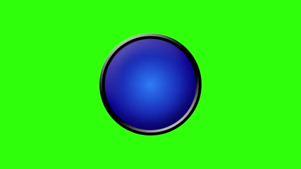 Basic Cirkel Achtergrond Poep Omhoog Kanaal Logo Animatie Groen Scherm — Stockvideo