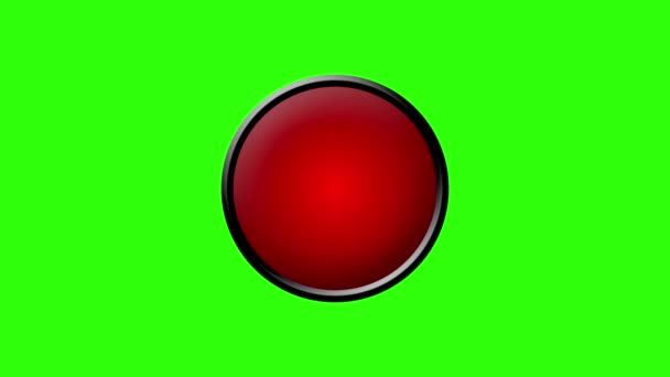 Grunnleggende Sirkel Bakgrunn Bæsje Opp Kanal Logo Animasjon Greencreen Rød – stockvideo