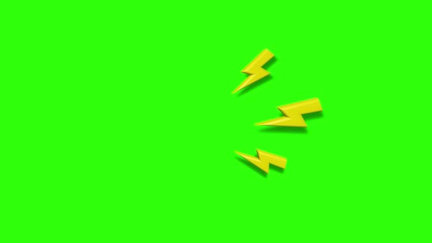 Вибрация Искра Звук Электрические Вибрации Движущаяся Электрическая Икона Дополнительная Анимация — стоковое видео