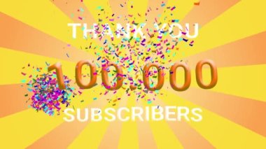 1000.000 takipçinin kutlaması. Teşekkürler. 1000 takipçinin animasyon kutlaması.
