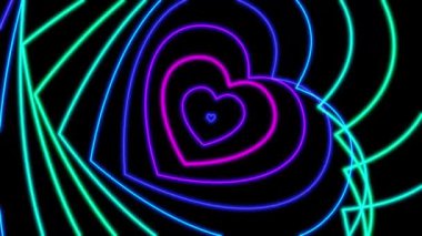 dalga arkaplanı canlandırılmış neon dalgalar soyut neon dalgalar aşk üçgeni kare döngüsü 4k