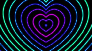 dalga arkaplanı canlandırılmış neon dalgalar soyut neon dalgalar aşk üçgeni kare döngüsü 4k