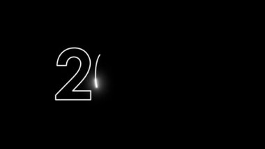 Mutlu yıllar 2025 Animasyon Sancak arkaplanı Mutlu yıllar 2025 4k döngüsü