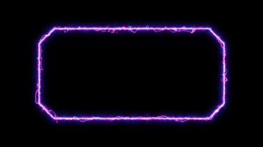neon kutu çerçeve animasyon neon çerçeve arkaplan kırmızı mor arkaplan neon elektrik pankartı 4k
