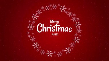 Mutlu noeller, canlandırılmış arka plan afişi mutlu noeller ve yeni yıl altın karı 4k