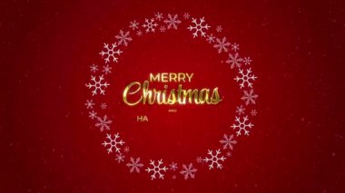 Mutlu noeller, canlandırılmış arka plan afişi mutlu noeller ve yeni yıl altın karı 4k