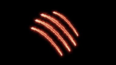 Pençe etkisi animasyon hayvan tırmığı etkisi alevli çizik ışık efekti 4k neon ateş çizik döngüsü