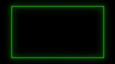 neon çerçeve renkli gökkuşağı animasyon neon çerçeve kenar yanıp sönen renkli 4k döngüsü