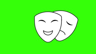 Mutlu ama üzgün maske takan insanlar hüznü, hüznü ama mutluluğu gizleyen neşeli maske yalan söyleyen yalancı 4k döngüsü